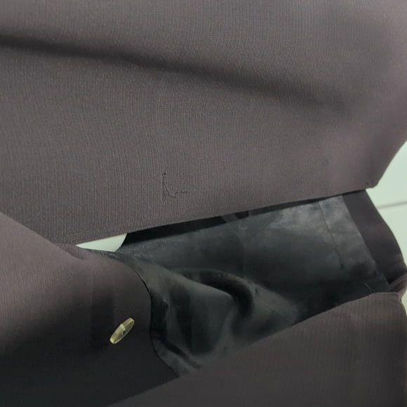 JONES NEW YORK Brown Tuxedo Wrap-Around Long Sleeve Dress  Size 4 - Picture 6 of 12